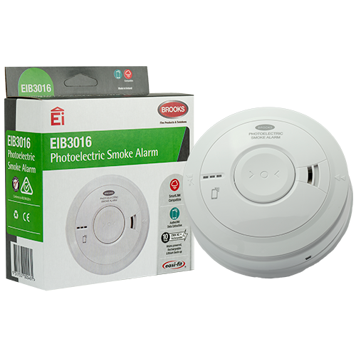 Photoelectric 230-volt Smoke Alarm with 10-year lithium battery back-up